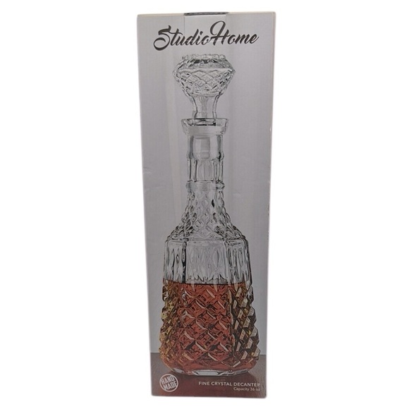 Studio Home Other - Studio Home Fine Crystal Handmade Bar Decanter 36 oz New in Box!